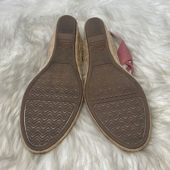 Abeo Delano Terracotta Metallic Nubuck Wedge Espadrille Sandal Sz 7 Narrow Width - Picture 6 of 6